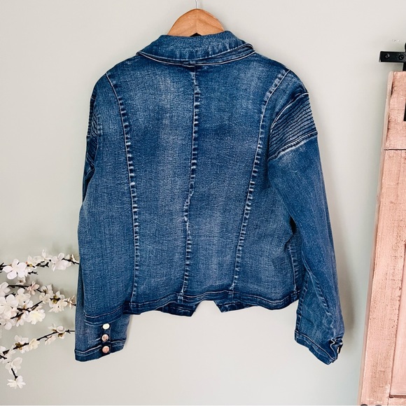 Venus Double breasted Jean Jacket Size 18 - Picture 2 of 2